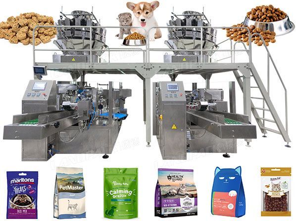 Высокоэффективная ротационная упаковочная машина Doypack для кормов для домашних животных для собак