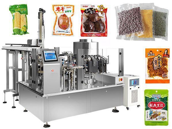 Высокоскоростные вакуумные роторные упаковочные машины Вакуумная упаковочная машина для пакетов