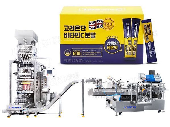 Автоматическая многополосная линия по производству бокса для упаковки порошка в пакеты с мелкими гранулами