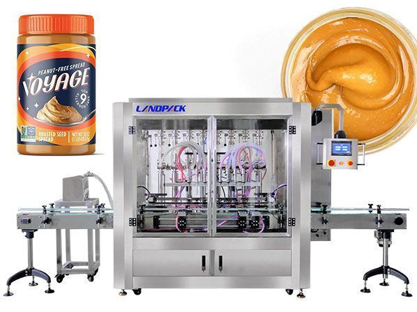 Семиавтоматическая машина завалки опарника бутылки арахисового масла с 8 головным поршневым насосом